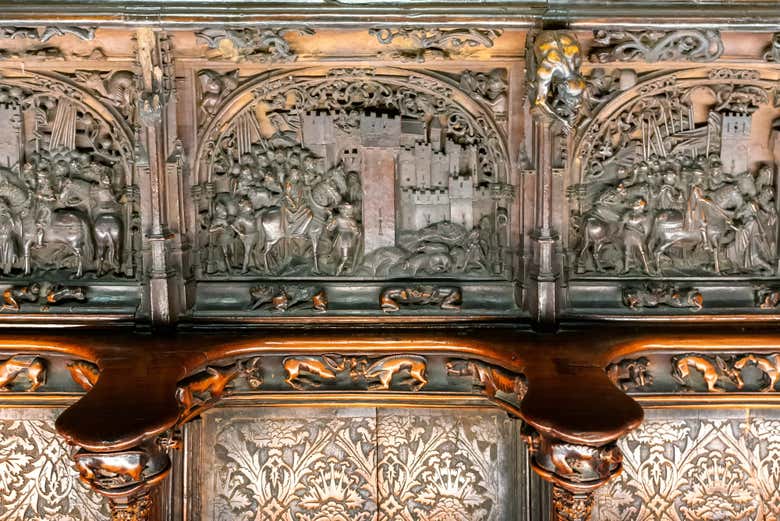 Detalles del coro de la Catedral