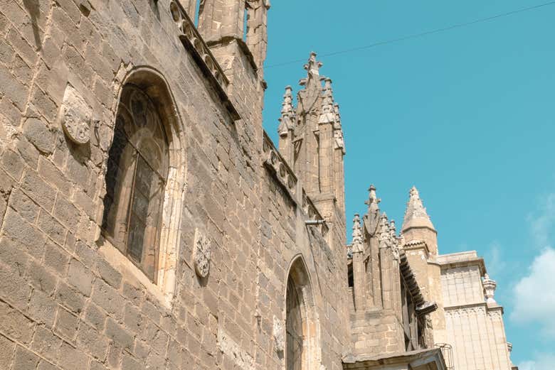 Admirando la fachada de la Catedral