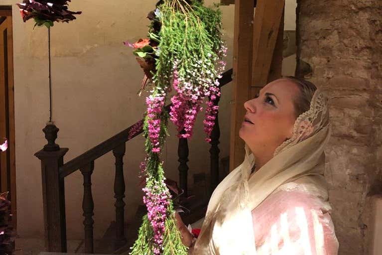 Un des personnages de la visite théâtrale