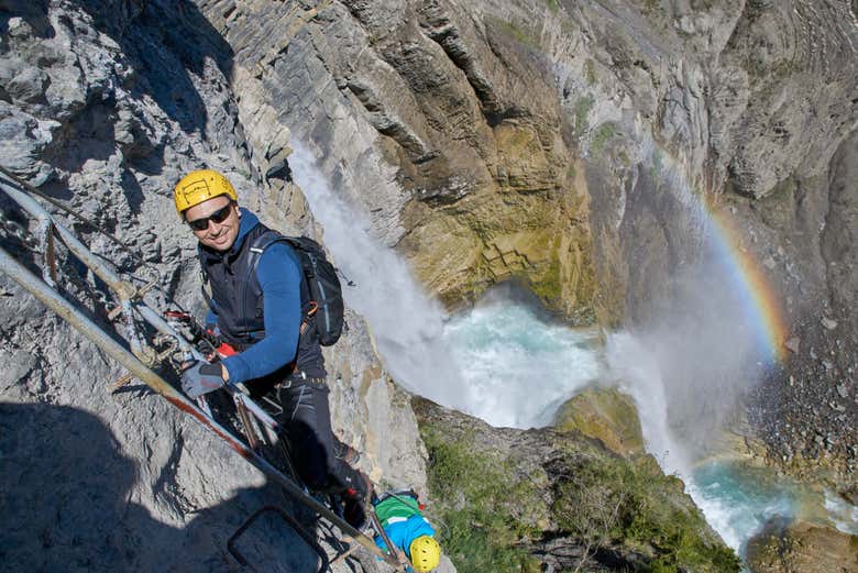 Admirando las cascadas