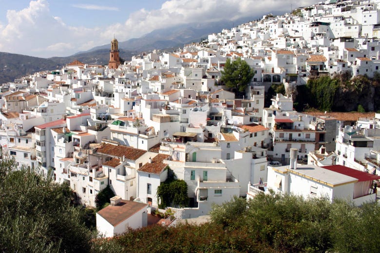 Panoramic view of Cómpeta