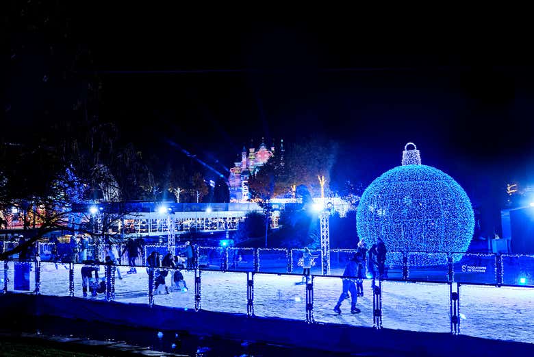 En la pista de hielo