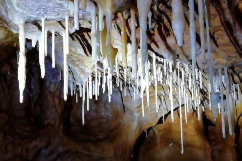 Stalactites in the Udias mines