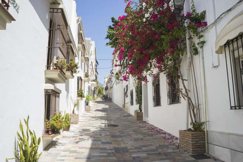 Typical street in the center of Marbella