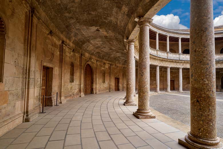 Marvel at the grandeur of Carlos V's Palace