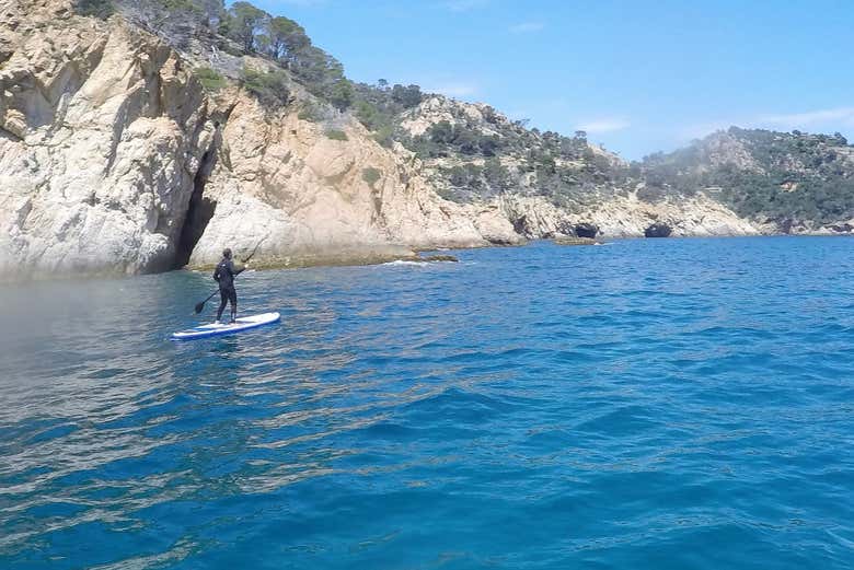 Disfrutando del paddle surf