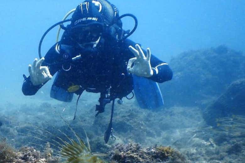 Pendant le cours PADI Open Water