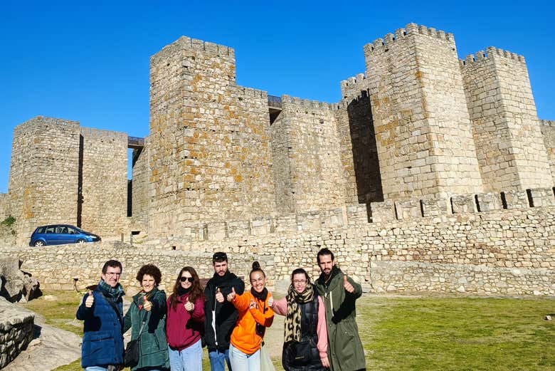 Posando ante la Alcazaba