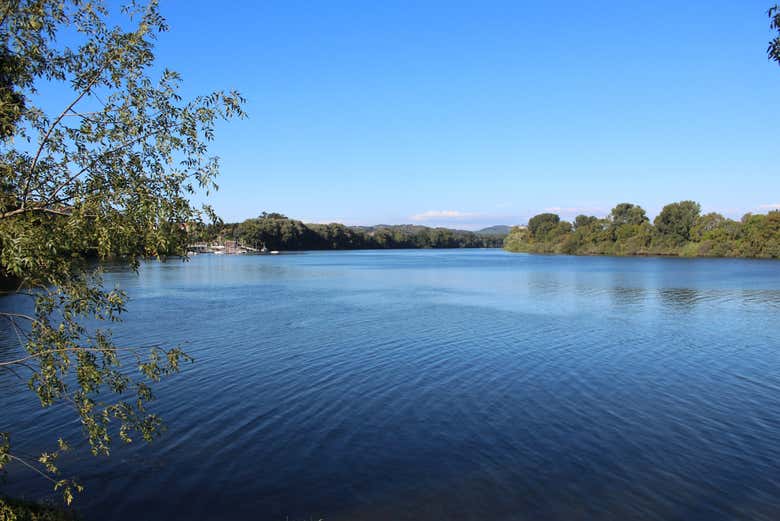 Paysages du lit de la rivière Minho