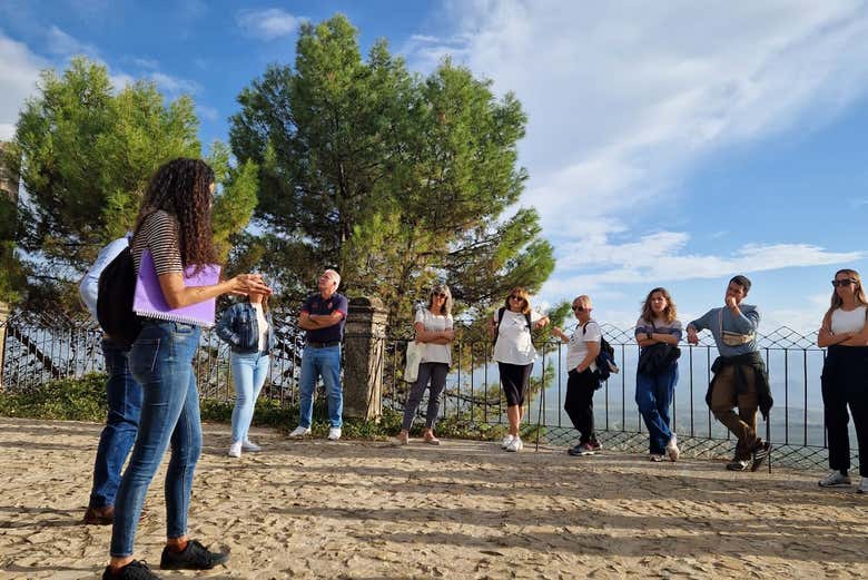El grupo en el mirador de los Cerros de Úbeda