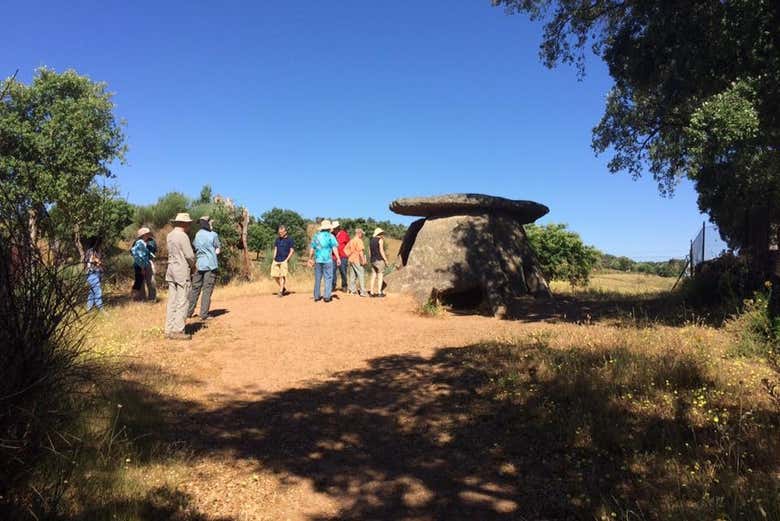 Pendant la visite des dolmens