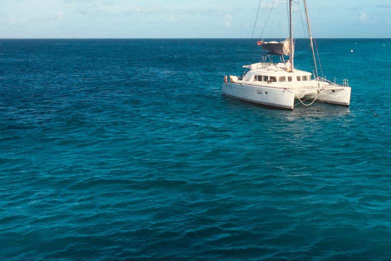 Catamarã para o passeio