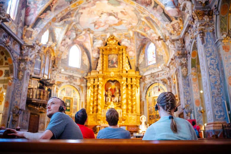 Visitando la chiesa con l'audioguida