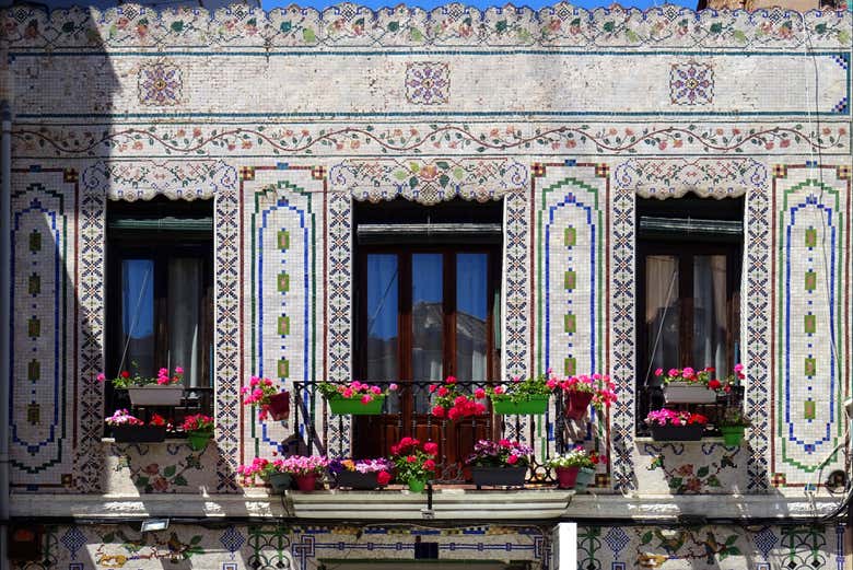 Facciata di una casa tipica a Valencia