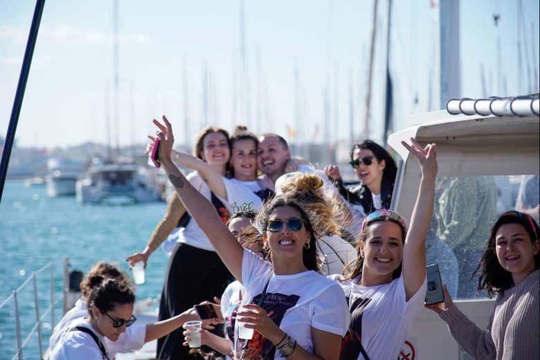 Diversão no barco