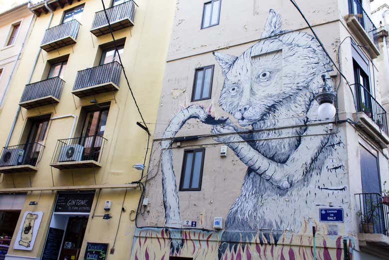 Grafiti en el barrio de El Carmen