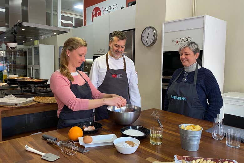Siguiendo las instrucciones del chef