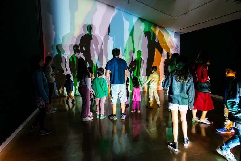 Admire the colorful lights and shadows