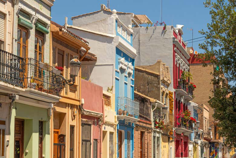 Una strada del quartiere Cabanyal