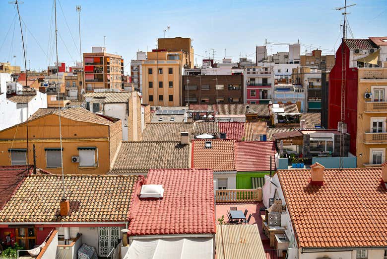 Cabanyal visto dall'alto