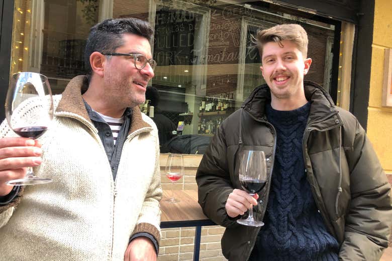 Brindando com bom vinho