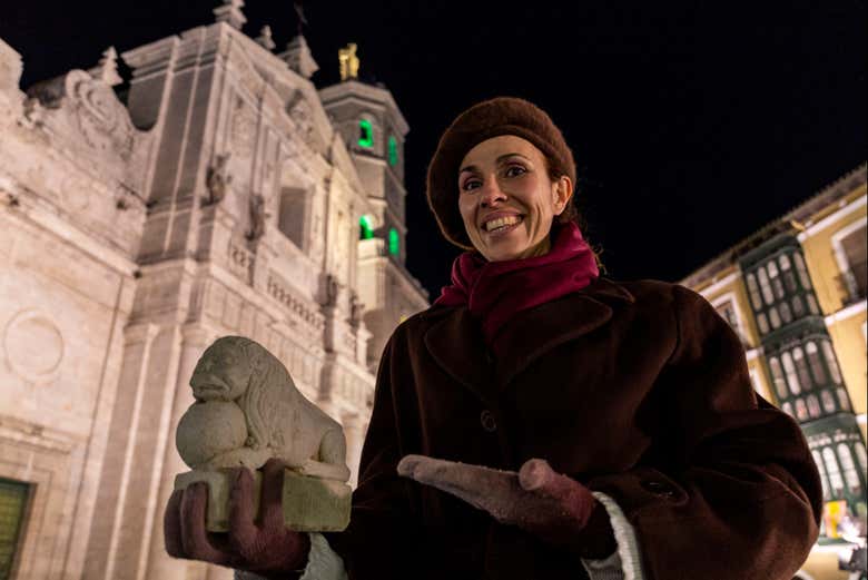 Desfrutando do percurso noturno por Valladolid