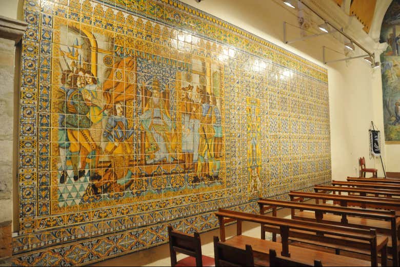 Azulejos na capela do Roser