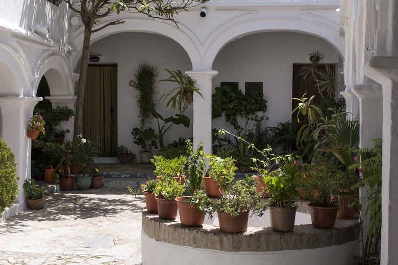 Glimpse typical Andalusian-style patios