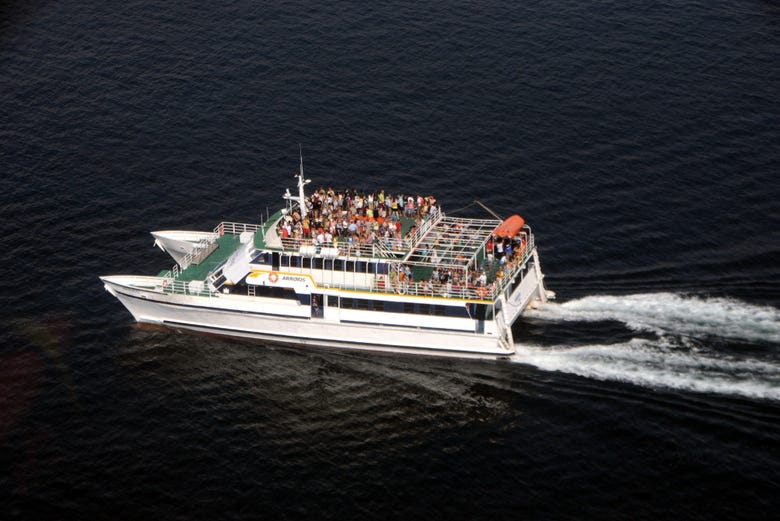No ferry da ilha de Ons