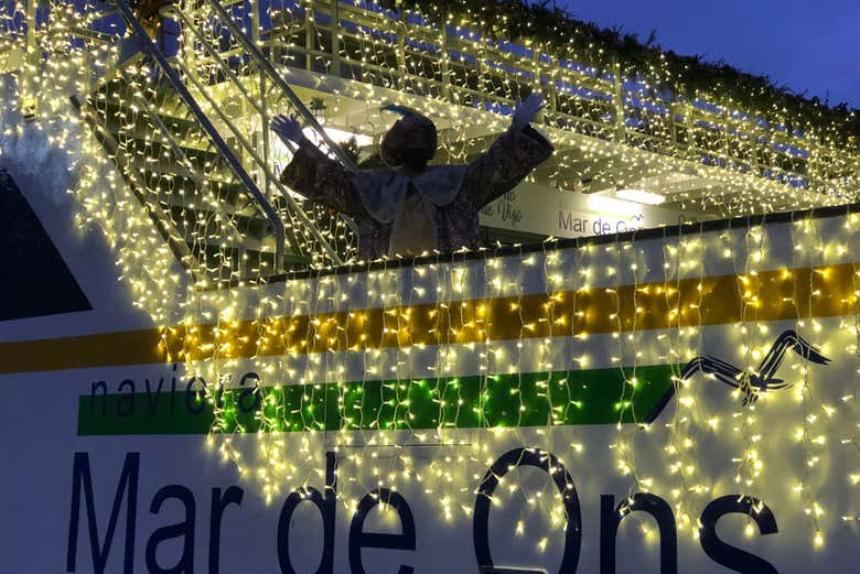 A disfrutar del barco navideño de Vigo