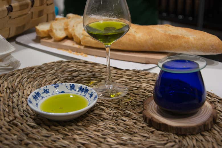 Mesa preparada para la cata