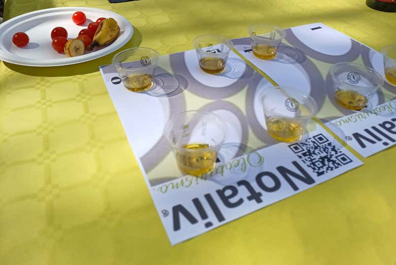 Aceites preparados para la cata