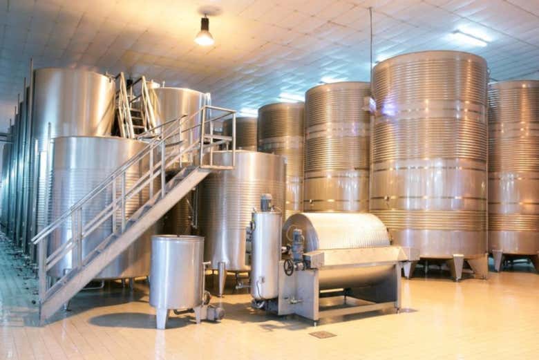 Interior da adega Granbazán