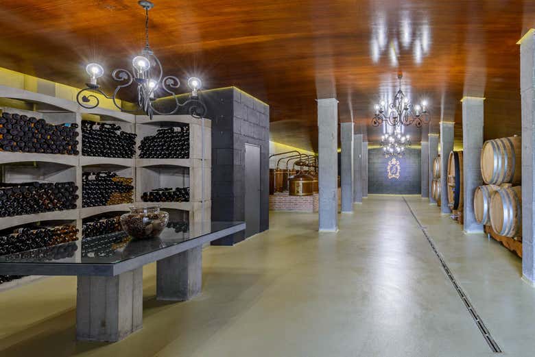 Sala de barricas de Granbazán