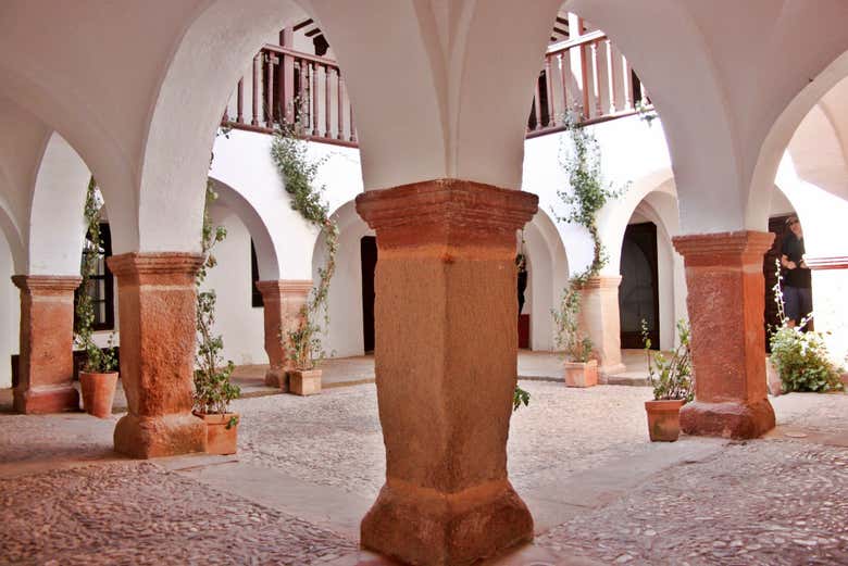 Admiring the charming patios