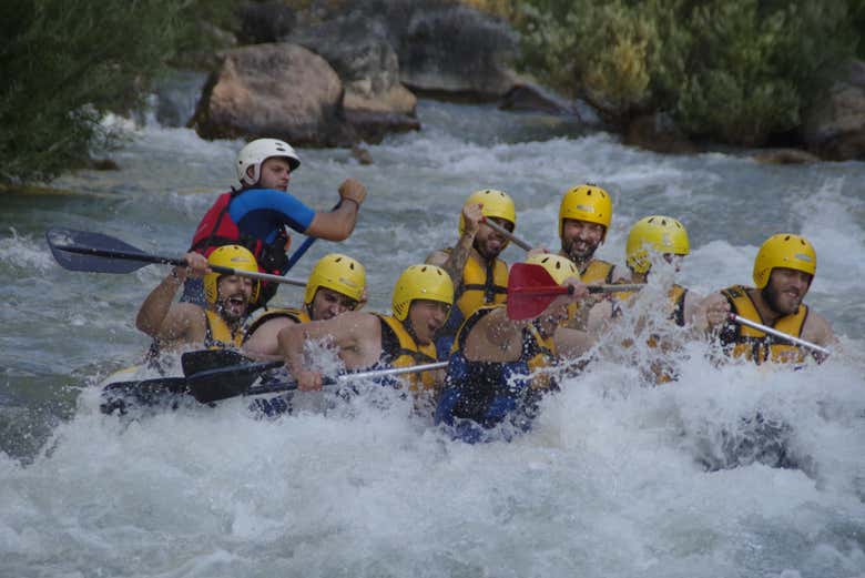 Haciendo rafting