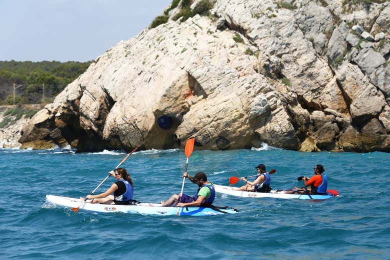 Remando de caiaque pelo Mediterráneo