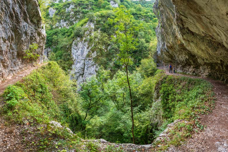 Enjoying the hiking route