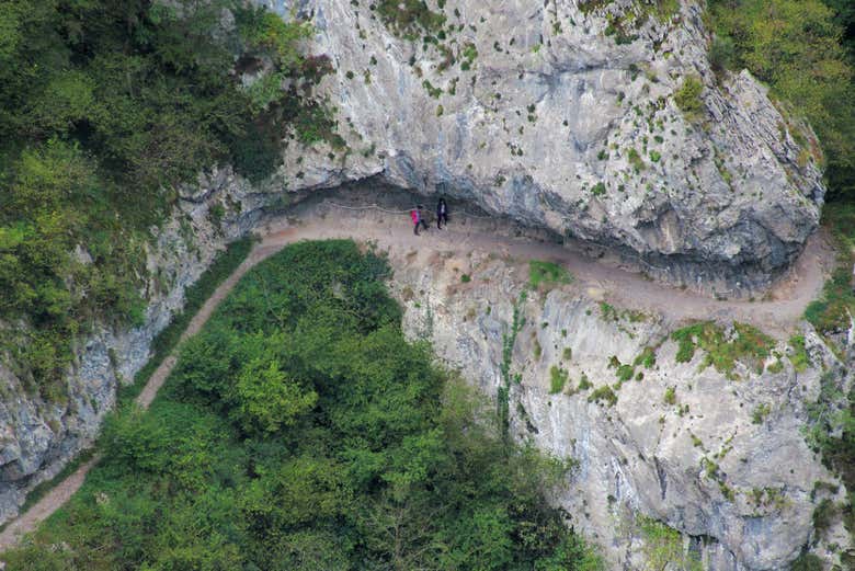 Aerial views of the route