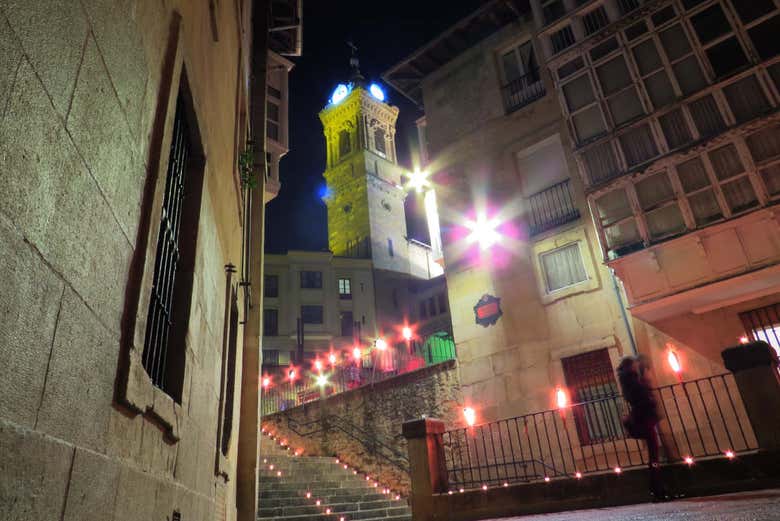 Casco antiguo de Vitoria de noche