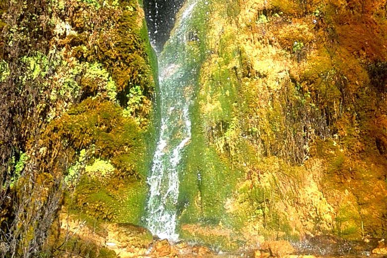 A waterfall on the hiking route