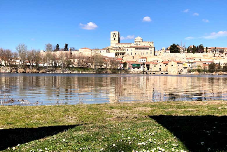 Vista di Zamora dalla spiaggia di Los Pelambres