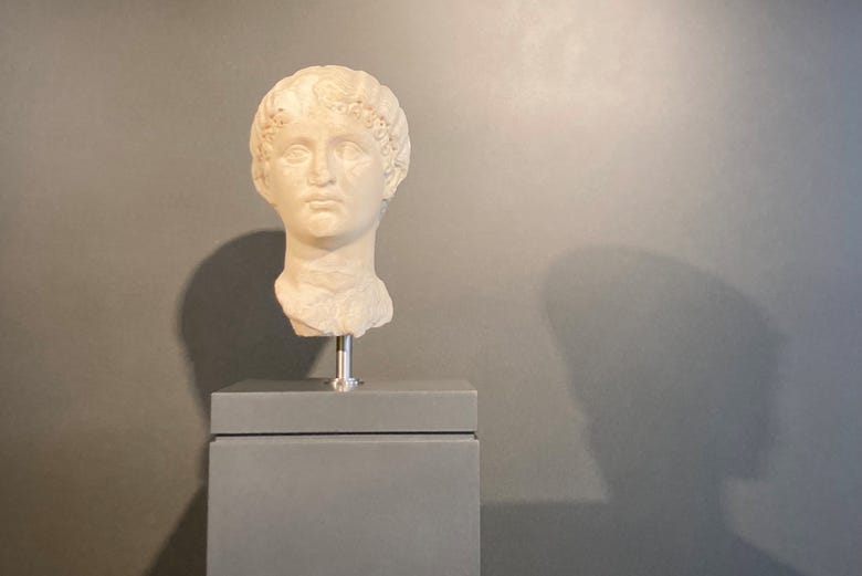 Busto romano en el museo del tour por la Zaragoza Romana