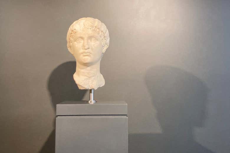 Busto romano en el museo del tour por la Zaragoza Romana