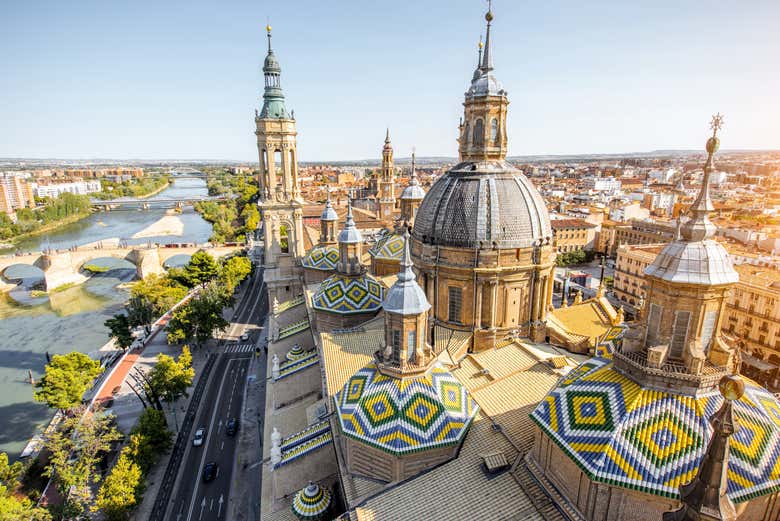 Vista aérea da Basílica do Pilar