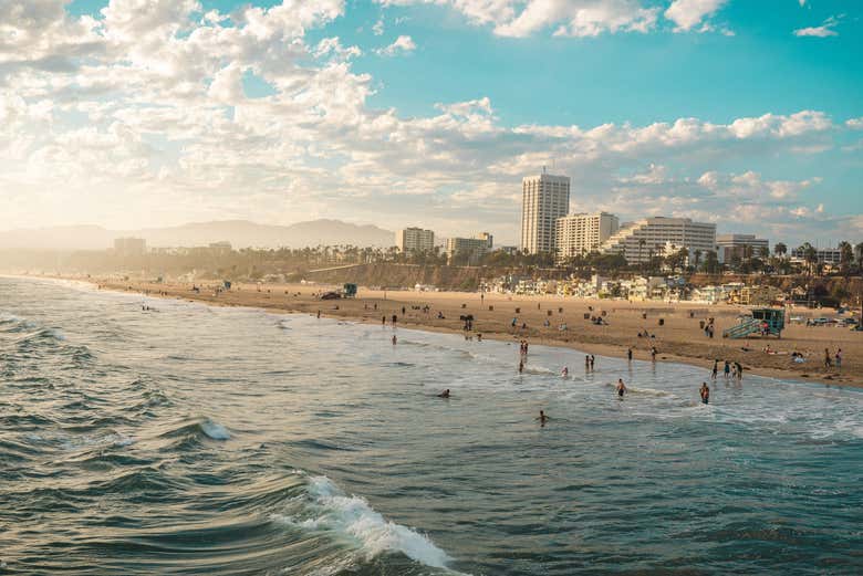 Una delle spiagge di Los Angeles