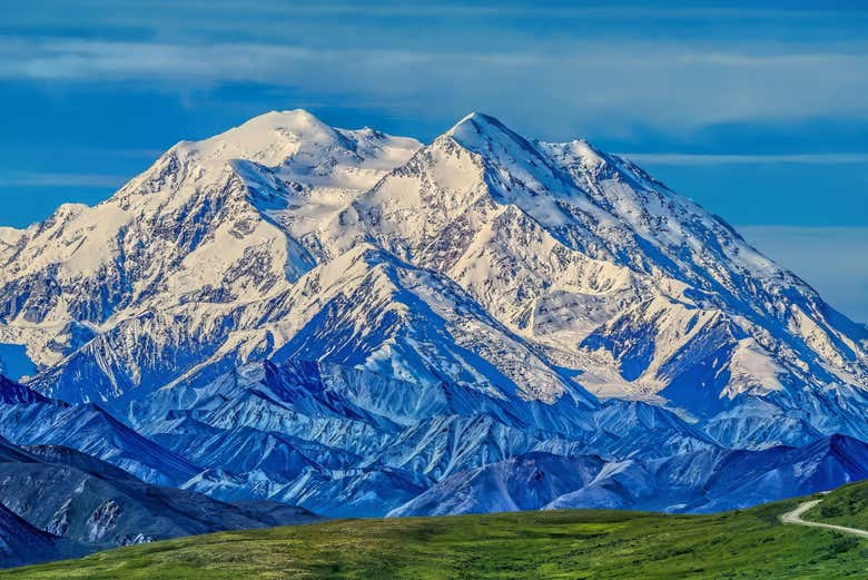 El Denali, el pico más alto de  América del Norte en Alaska