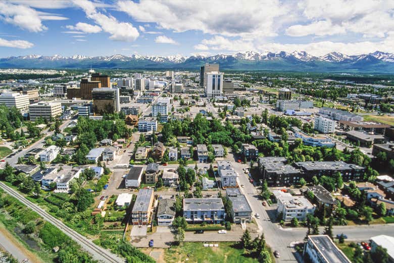Aerial view of Anchorage