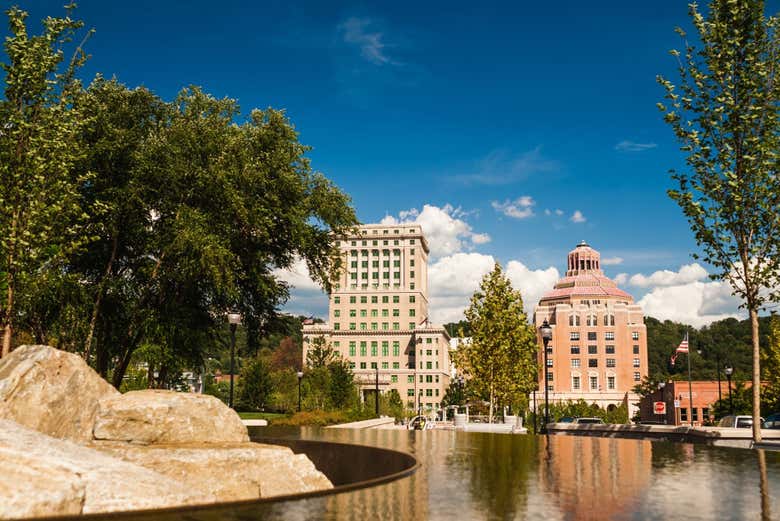 A park in Asheville, North Carolina