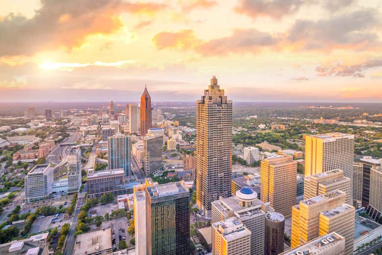 Admiraréis las vistas del skyline de Atlanta